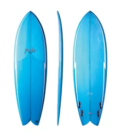 Gerry Lopez Surfboards – Surftech – Something Fishy – Fusion HD – FCS II – 4 Fin ( 5’10” ) Light Blue