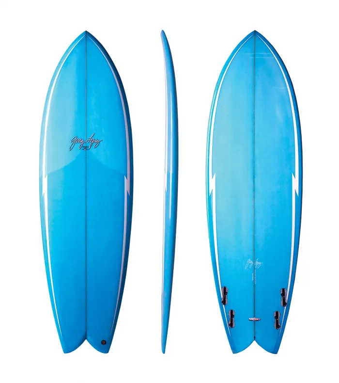 Gerry Lopez Surfboards – Surftech – Something Fishy – Fusion HD – FCS II – 4 Fin ( 5’10” ) Light Blue 1 Gerry Lopez Surfboards – Surftech – Something Fishy – Fusion HD – FCS II – 4 Fin ( 5’10” ) Light Blue