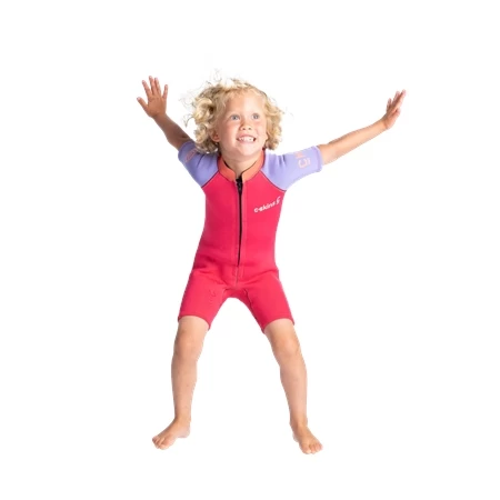 C-skins – Baby Shorty 3/2mm – Coral/ Lilac 2 C-skins – Baby Shorty 3/2mm – Coral/ Lilac - Image 2