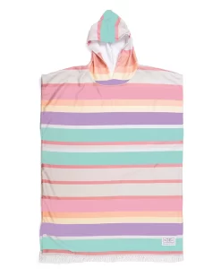 Ocean&Earth – Sunkissed Hooded Poncho – Multi Stripe