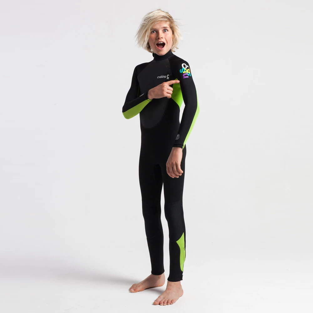 C-Skins Junior Wetsuit – Element – Black / Lime 3.2MM 1 C-Skins Junior Wetsuit – Element – Black / Lime 3.2MM