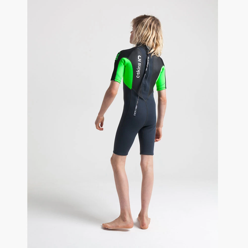 C-Skins Junior Wetsuit – Element Shorty – Black / Lime 3.2MM 2 C-Skins Junior Wetsuit – Element Shorty – Black / Lime 3.2MM - Image 2