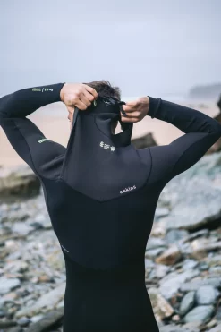 NUWAVE REWIRED 4:3 MENS CHEST ZIP STEAMER -Surf Series Store NuWave ReWired 4 3 blk life1 720x