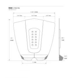 ROAM 3 PIECE+ TAIL PAD – Black -Surf Series Store ROAM 3PCPLUS SCHEMATIC traction grip 1