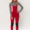 Sissrevolution Wetsuit – 7 SEAS 3/2 CHEST ZIP – RED (SIZE 6 – 8 – 10 )