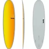 Torq TET Fun V+ 7’4 – Full Fade Gray – Yellow / Orange