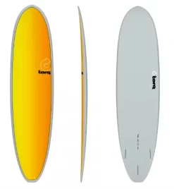 Torq TET Fun V+ 7’4 – Full Fade Gray – Yellow / Orange