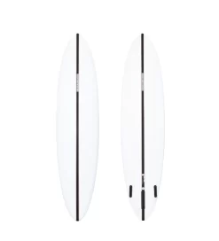 Haydenshapes – Mid Length Surfboard – Glider PU – Futures – 2 + 1 – White