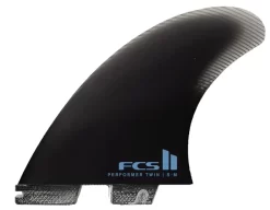 FCS II PERFORMER TWIN +1 PG – S-M BLACK RETAIL FINS