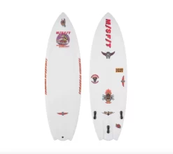 MISFIT SHAPES SURFBOARD – YANDINA SPEEDWAY – PRIMITEK – FUTURES – 3 FIN ( 5’8 – 5’10 )