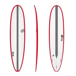 Torq Surfboard Mini Longboard 8’0 Carbon Strip Red