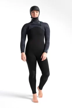 C-Skins Womens Wetsuit – REWIRED 6/5 Chest Zip 8 C-Skins Womens Wetsuit – REWIRED 6/5 Chest Zip -Surf Series Store Womens Rewired 6x5 CZ Hooded Black BlackXShade UltraCyan 10 1500x1500 1