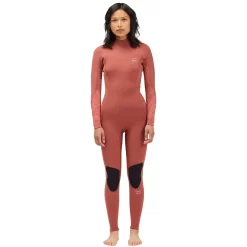 Billabong Womens Wetsuit – 3/2 MM Synergy Backzip – Red Clay ( Size 4 – 6 – 8 – 10 )