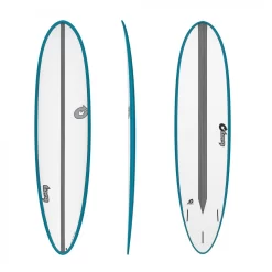 Torq Surfboard – Mod Fun – 7’6 Teal – Carbon Strip