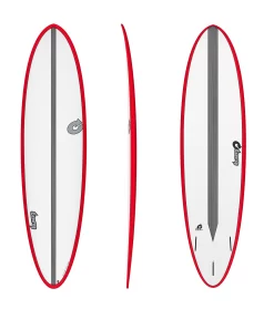 Torq Surfboard – Mod Fun – 7’2 – Red – Carbon Strip